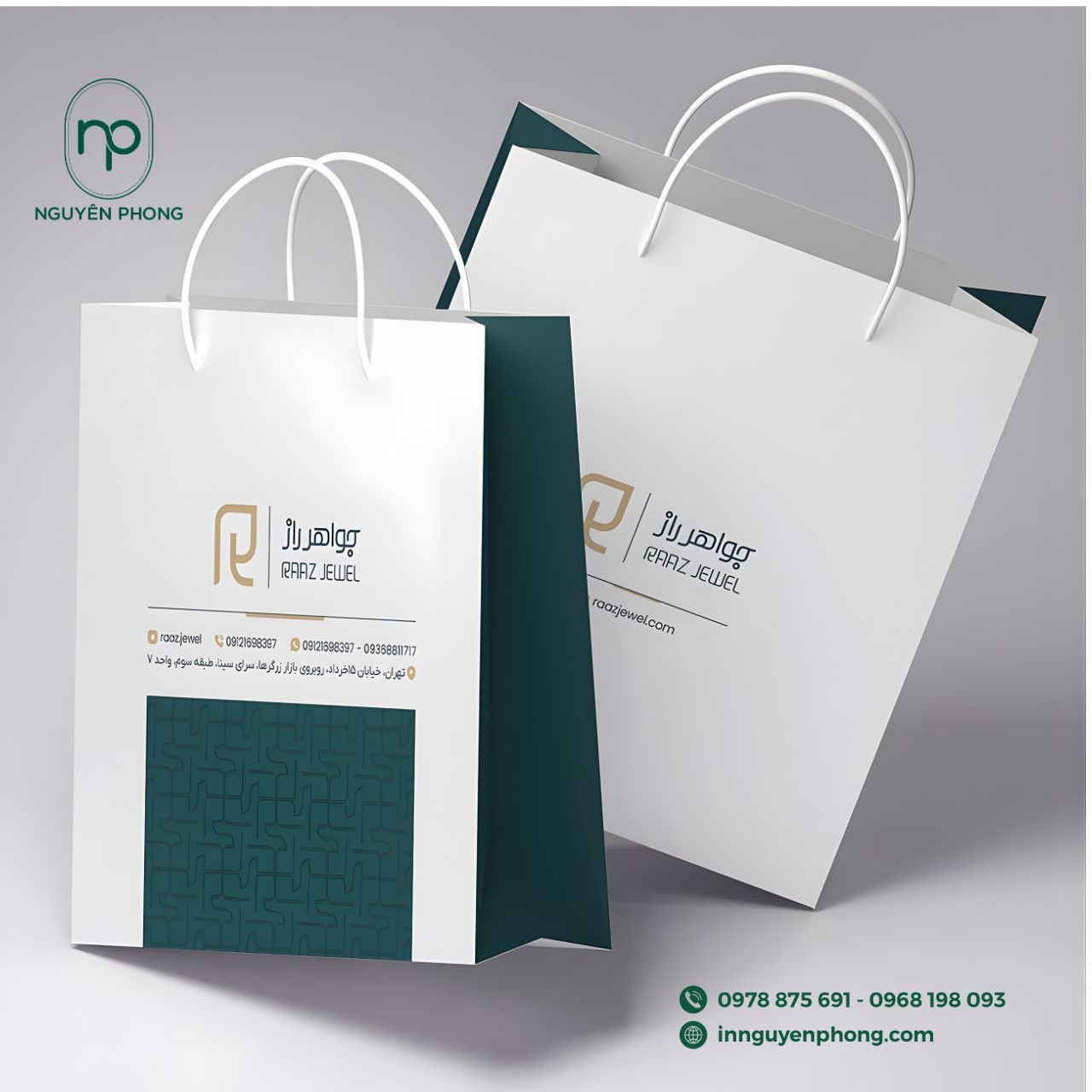 Túi giấy couche, ivory – bề mặt đẹp, sang trọng
